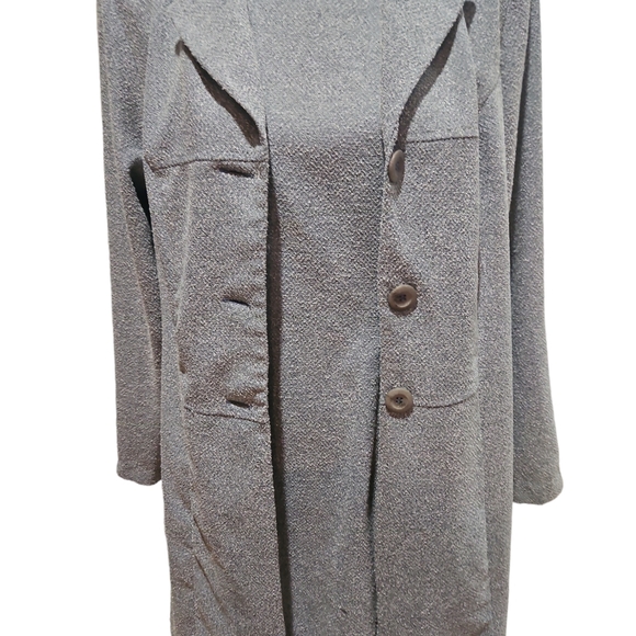 All that Jazz Women Dress and Jacket Career Suit Size 11/12 Blue White Texture - Picture 3 of 16